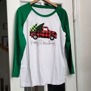 Merry Christmas Buffalo Plaid long Sleeve Shirt